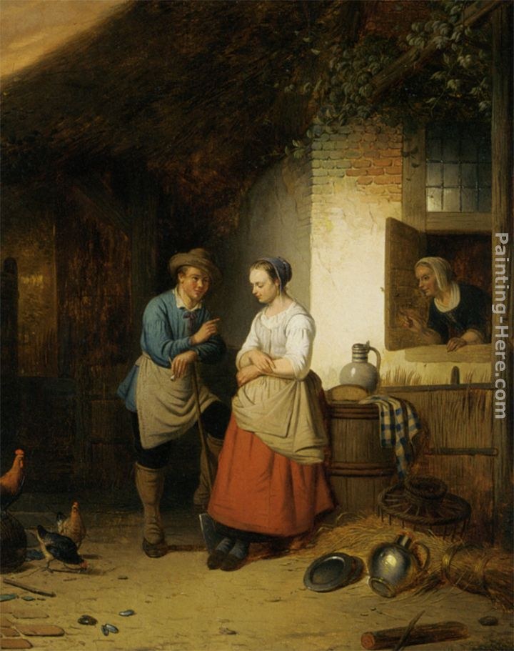 Adrien Ferdinand De Braekeleer The Courtship